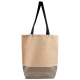 Bolsa de yute y algodón MEZZOLA de bonito look y asas