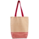 Bolsa de yute y algodón MEZZOLA de bonito look y asas