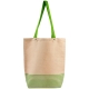 Bolsa de yute y algodón MEZZOLA de bonito look y asas