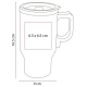Taza electro térmica FIESCHER 450 ml con conexión para automóvil y USB