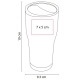 Vaso termo ALLALIN de doble pared cerrado al vacío 525 ml