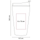 Vaso térmico de acero inoxidable ONELA de doble pared con tapa plástica 475 ml