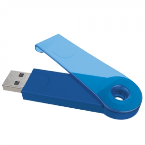 Memoria USB plástica GAMKA de 16GB con cubierta giratoria translucida