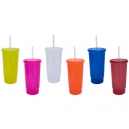 Vaso plástico Bachelor con popote para auto 930 ml