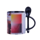 Taza o tarro 11 Oz para sublimar Mirza con cuchara