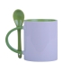 Taza o tarro 11 Oz para sublimar Mirza con cuchara