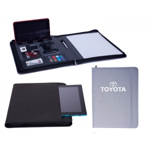 Carpeta de tela Anderson multifunciones con block de notas