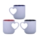 Taza 10 Oz con interior de color y asa de corazón Love