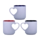 Taza 10 Oz con interior de color y asa de corazón Love