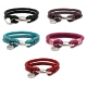 Pulsera Florencia doble de piel y acero