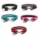 Pulsera Florencia doble de piel y acero