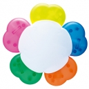 flor de 5 marca textos o resaltadores de cera en 5 tonos