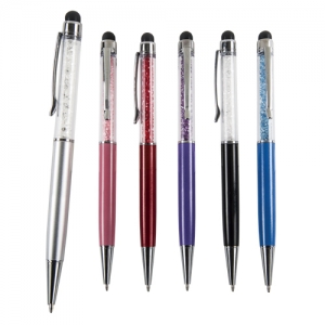 Bolígrafo o pluma elegante de plástico Zafiro con cristales y Touch Screen