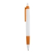 Bolígrafo o pluma Índigo de cuerpo blanco con grip y clip de color