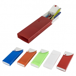 Lapicera rectangular de plástico con broche Kuya