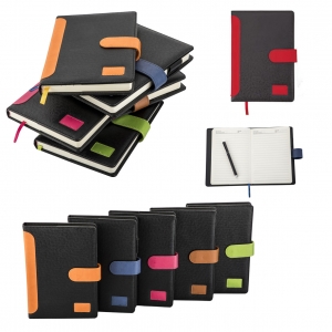 Libreta con broche y separador Kevo de 150 Hojas de raya