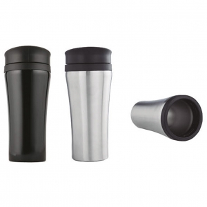 Termo con doble pared de acero Mika con tapa anti derrame 450 ml.