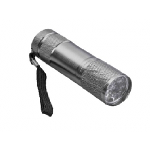 Lámpara o linterna potente de 9 leds de alto brillo y correa