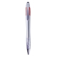 Pluma de plástico con acabado metálico y touch pad