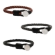 Pulsera Nikko de piel y acero inoxidable