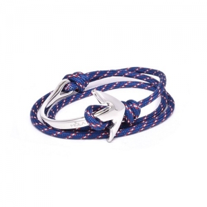Pulsera ancla plateada