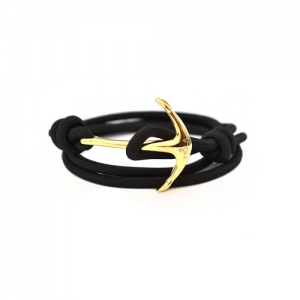 Pulsera ancla dorada