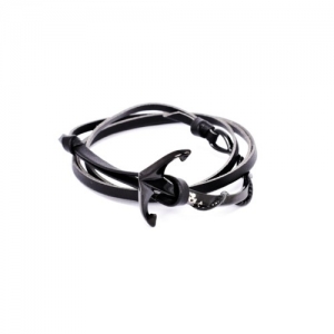 Pulsera ancla negra