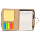 Libreta a raya de curpiel color negro Owami