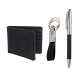 Set de lujo de regalo con cartera pluma y llavero para grabar