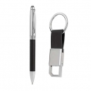 Set de llavero y pluma o bolígrafo de lujo para grabar