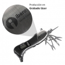 Herramienta de emergencia con navaja y medidor de aire