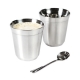Set de 2 tazas de acero inoxidable con cuchara
