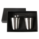 Set de 2 tazas de acero inoxidable con cuchara