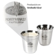 Set de 2 tazas de acero inoxidable con cuchara