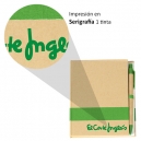 Libreta ecológica de cartón con bolígrafo incluido