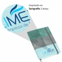 Libreta tricolor con resorte sujetador de pasta en varios colores
