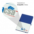 Libreta Bi Tono en curpiel con tela