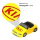 Figura anti estrés en forma de automovil azul
