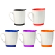 Taza blanca de ceramica de 12oz con tapa