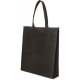Bolsa para súper mercado reciclable con fuelle color negro