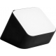 Bocina bluetooth de plástico engomado color negro con blanco