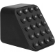 Bocina bluetooth de plástico engomado color negro con blanco
