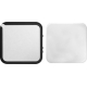 Bocina bluetooth de plástico engomado color negro con blanco