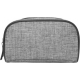 Cosmetiquera de polyester color gris con doble compartimento