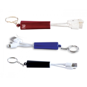 Cable/Llavero cargador USB con adaptador DUO en varios colores