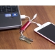 Cable/Llavero cargador USB con adaptador DUO en varios colores