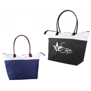 Bolsa bicolor de poliéster en dos colores diferentes