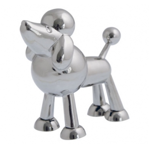 Porta anillos metálico en forma de perrito