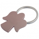 Llavero metálico esmaltado color rosa