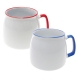 Taza de cerámica color blanco diseño Peltre Jarry